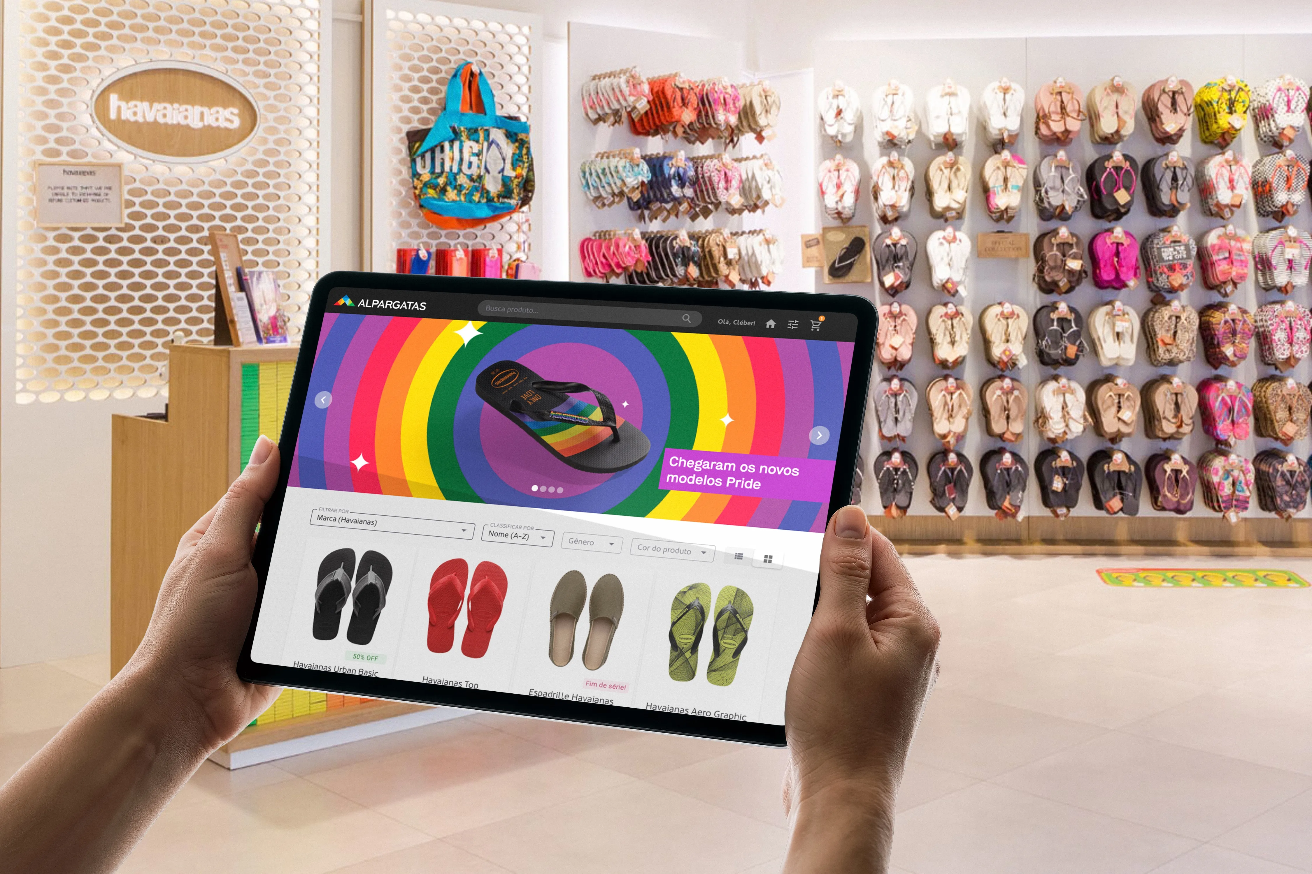Havaianas shop storefront in Brazil